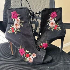 Gianni Bini Lace-up Open Toed Bootie